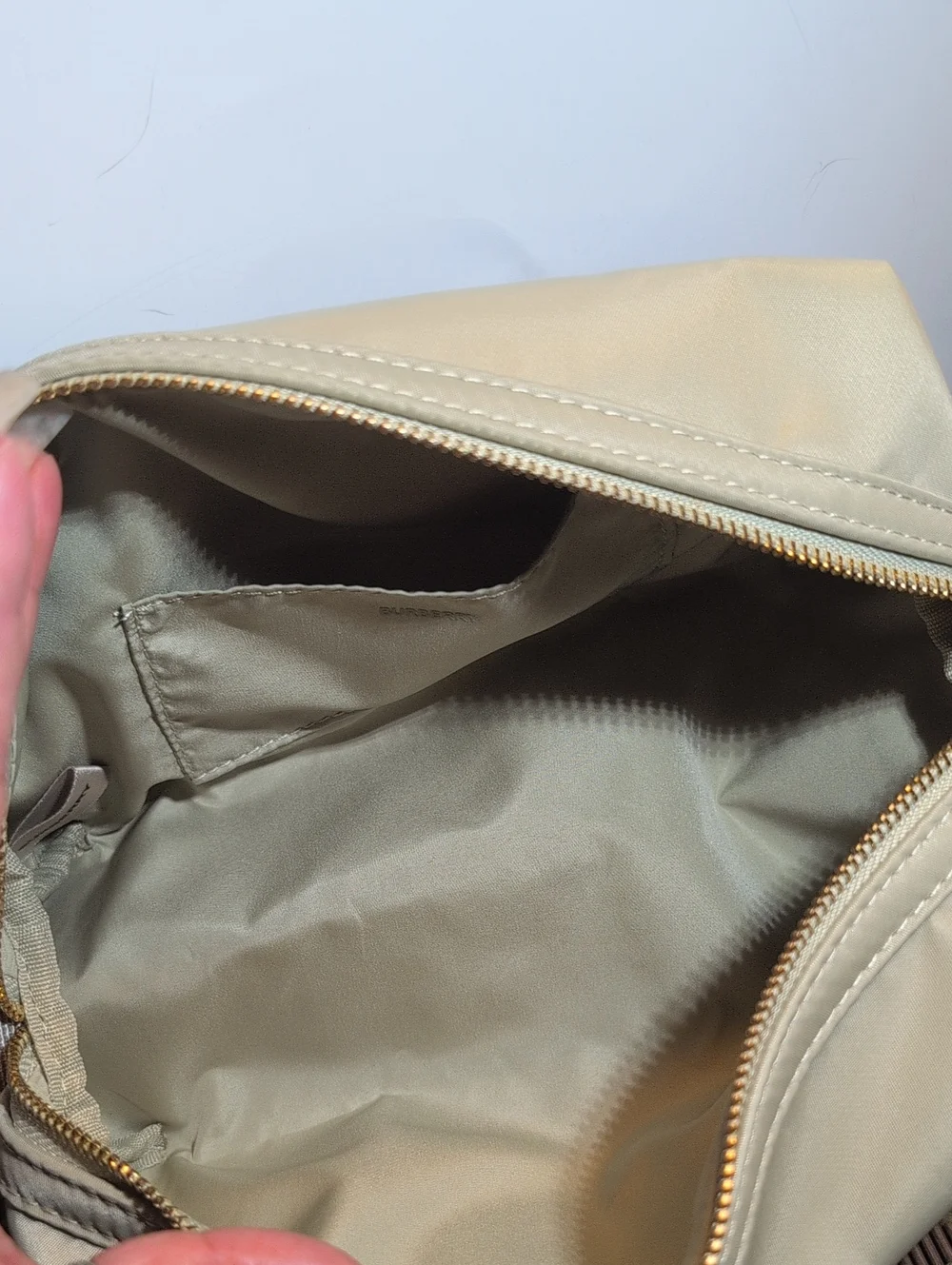 Burberry Women's Beige Cosmetic Bag